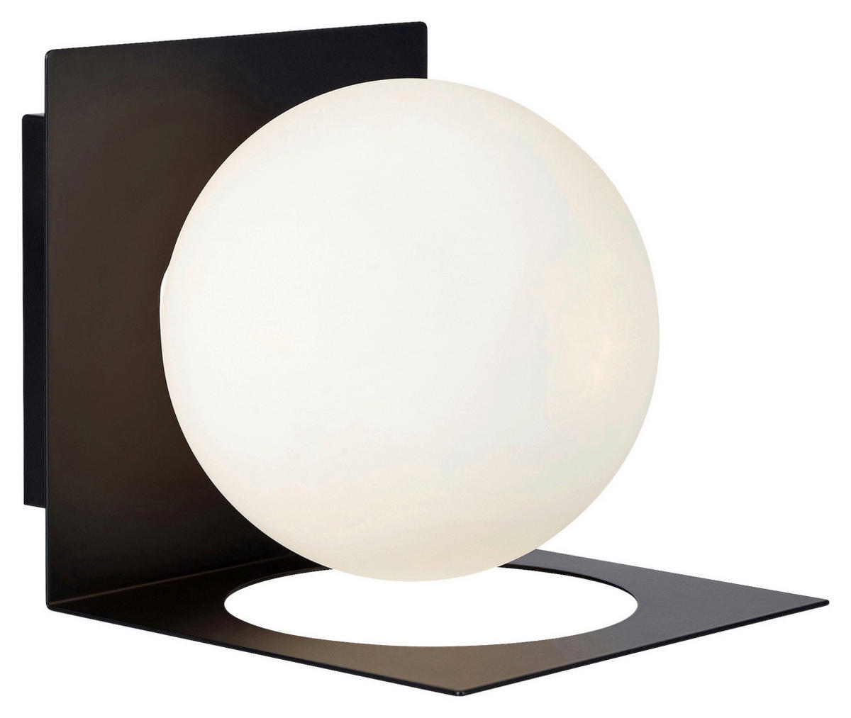 WANDLEUCHTE - Opal/Schwarz, Basics (13.5/13.5/16.2cm) - Markslöjd