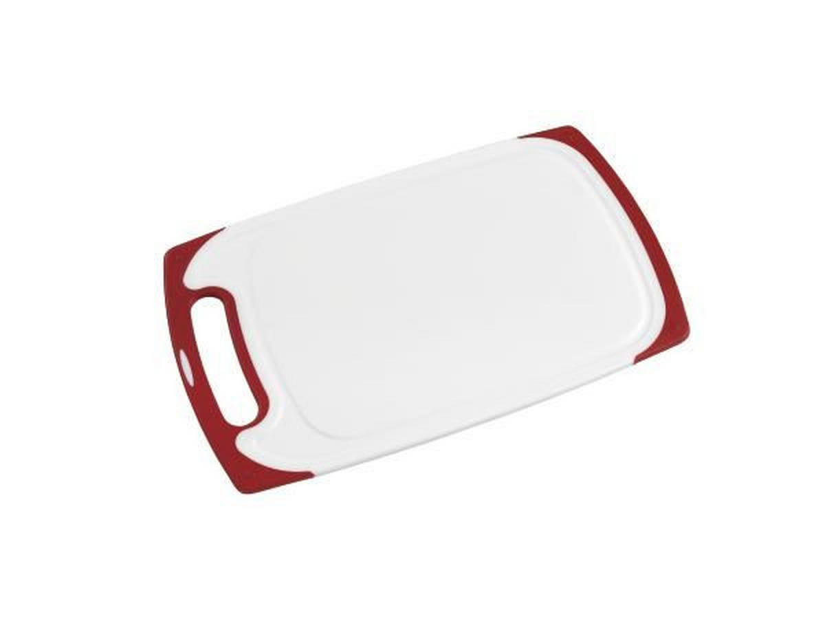 VÁGÓDESZKA - piros/fehér, Basics, műanyag (40,5/24,5/1cm) - Homeware