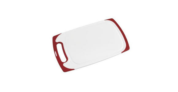 SCHNEIDEBRETT    40,5/24,5/1 cm  - Rot/Weiß, Basics, Kunststoff (40,5/24,5/1cm) - Homeware