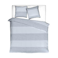 POVLEČENÍ satén pastelově modrá, šedomodrá 140/200 cm - šedomodrá/pastelově modrá, Basics, textil (140/200cm) - MISTRAL