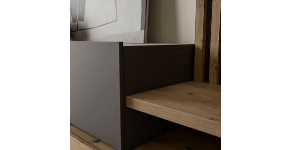 WOHNWAND in Grau, Eiche Artisan 288,5/152,5/42,5 cm - Eiche Artisan/Grau, MODERN, Holzwerkstoff (288,5/152,5/42,5cm) - Carryhome