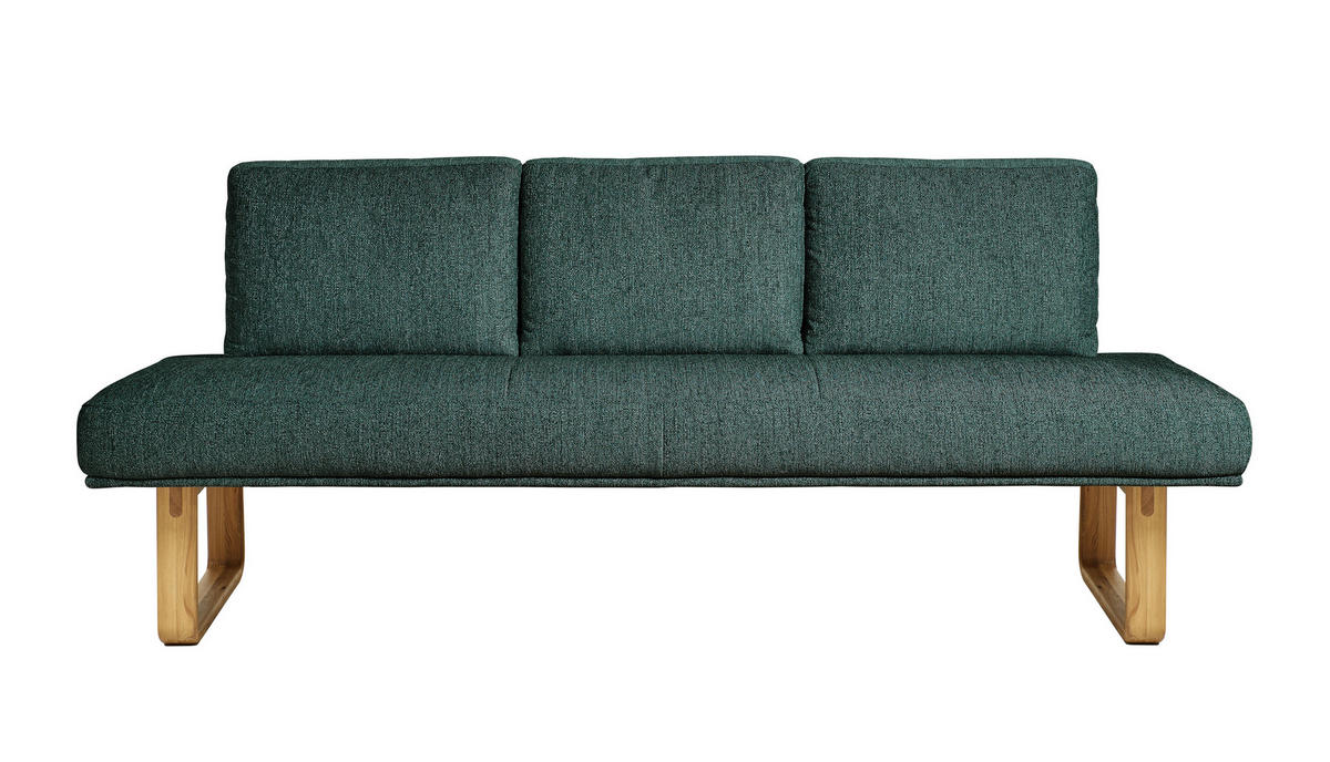 SITZBANK 224/92/78 cm  in Grün  - Eichefarben/Grün, Design, Holz/Textil (224/92/78cm) - Dieter Knoll