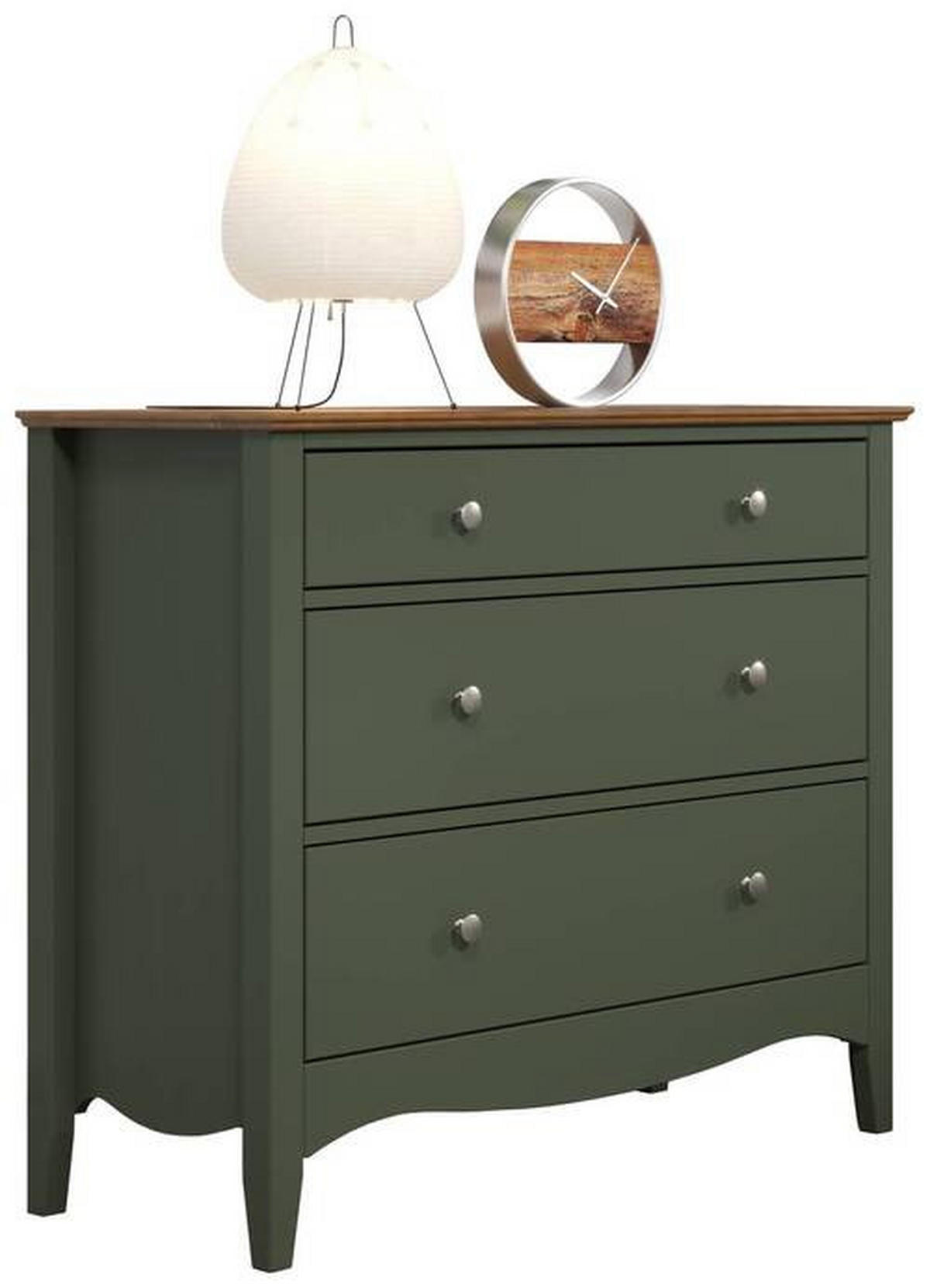 KOMMODE  in 100/86/42 cm  - Dunkelgrün/Dunkelbraun, LIFESTYLE, Holz/Holzwerkstoff (100/86/42cm)