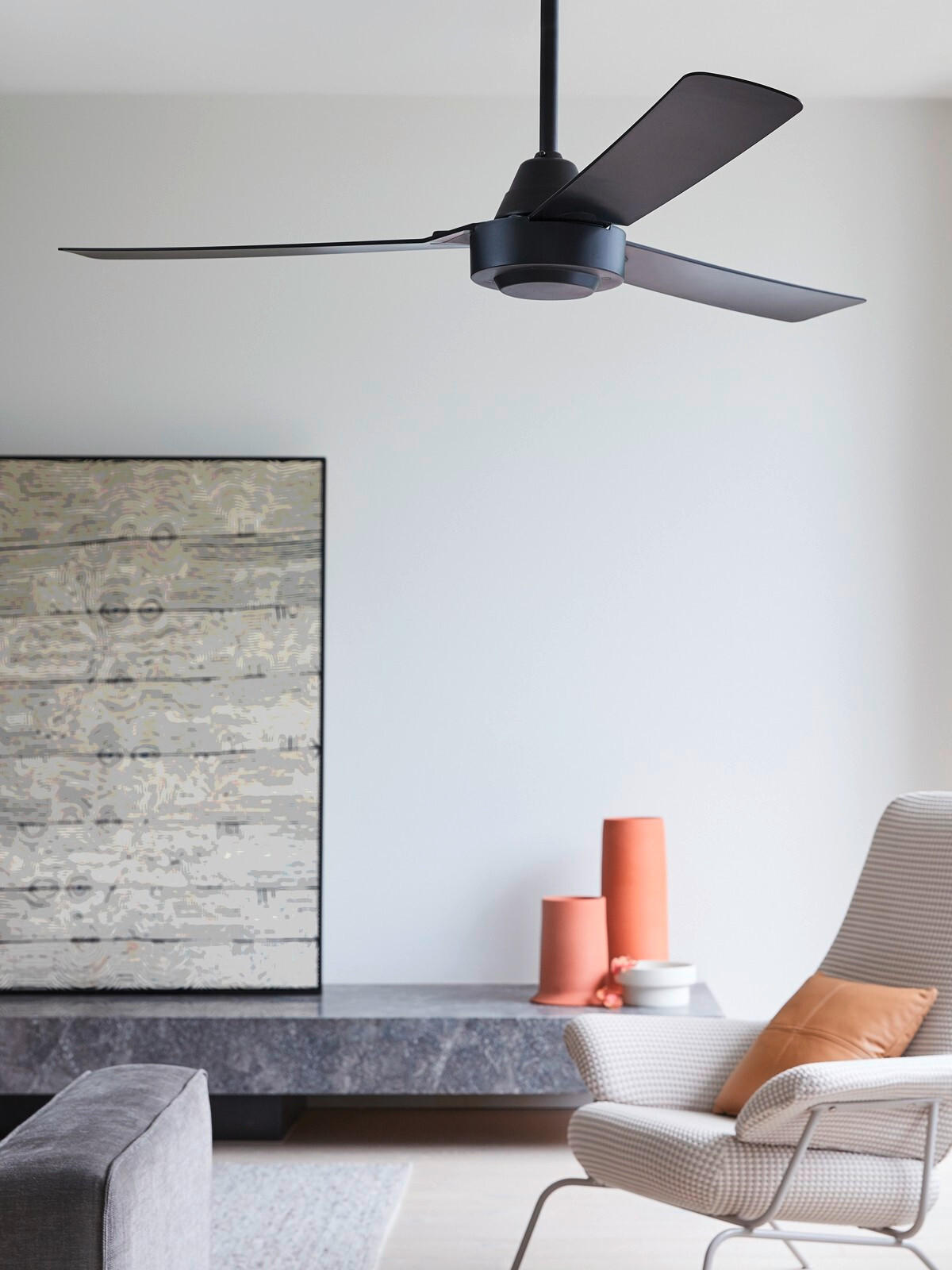 DECKENVENTILATOR BAYSIDE CALYPSO 122/31 cm   - Schwarz, Design, Kunststoff (122/31cm) - P & B