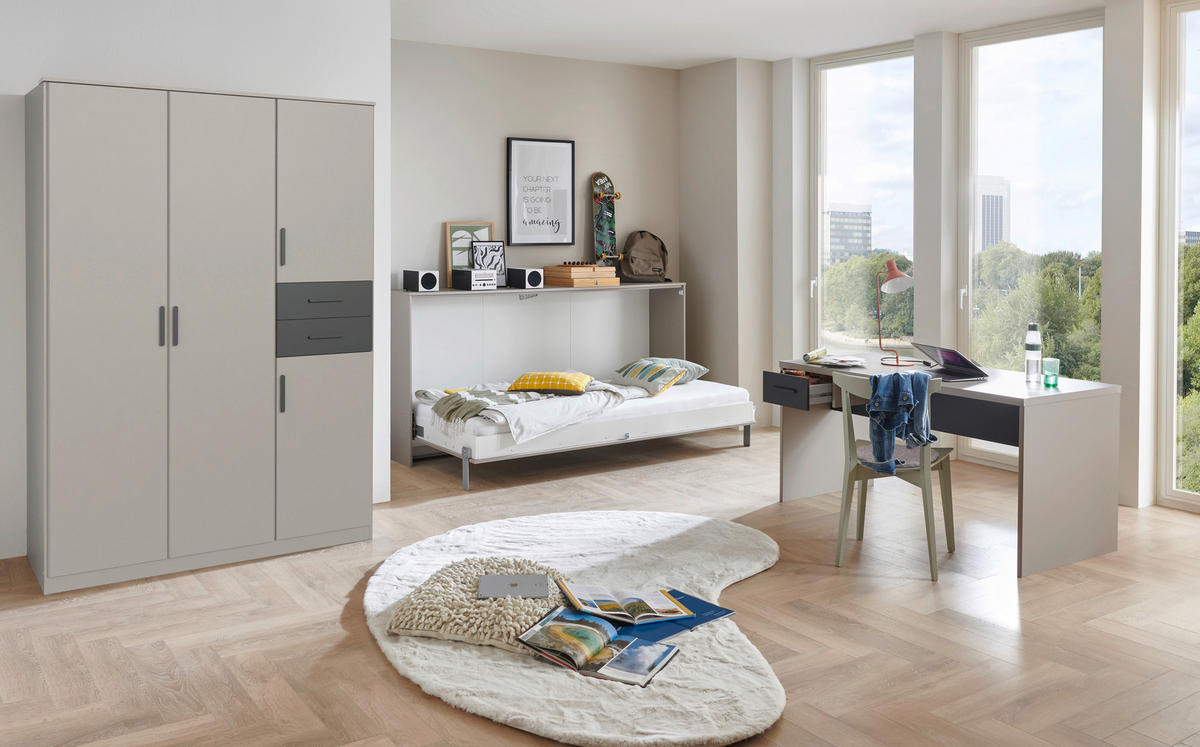 PISAĆI STOL  boje grafita, siva, sahara  drvni materijal  - sahara/boje grafita, Design, drvni materijal/plastika (140/70/72cm) - Carryhome