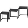 SATZTISCH quadratisch Anthrazit  - Anthrazit/Schwarz, Design, Holzwerkstoff/Metall - MID.YOU