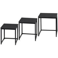 SATZTISCH quadratisch Anthrazit  - Anthrazit/Schwarz, Design, Holzwerkstoff/Metall - MID.YOU