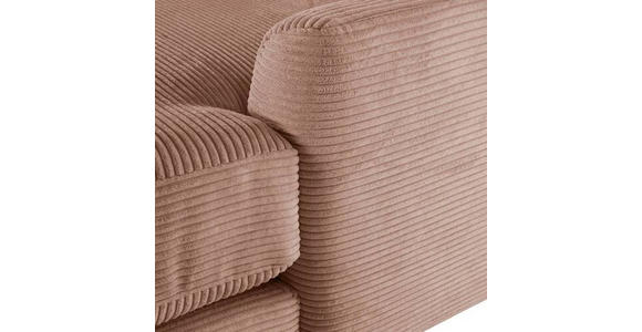 ECKSOFA Altrosa Cord  - Schwarz/Altrosa, Design, Kunststoff/Textil (240/175cm) - Landscape