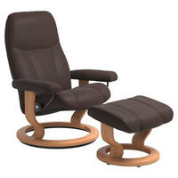 RELAXSESSELSET in Leder Braun  - Naturfarben/Braun, Natur, Leder/Holz (76/100/71cm) - Stressless