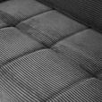 ECKSOFA Dunkelgrau Cord  - Dunkelgrau/Schwarz, KONVENTIONELL, Textil/Metall (295/165cm) - Carryhome