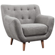 KŘESLO - šedá/světle šedá, Design, dřevo/textilie (90/84/84cm) - Carryhome