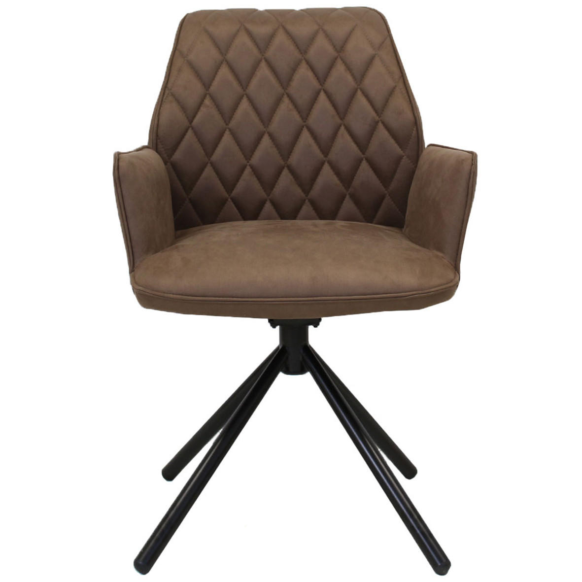 ŽIDLE S PODRUČKAMI, mikrovlákno, šedohnědá - černá/šedohnědá, Lifestyle, kov/textil (58/92/52cm) - MID.YOU