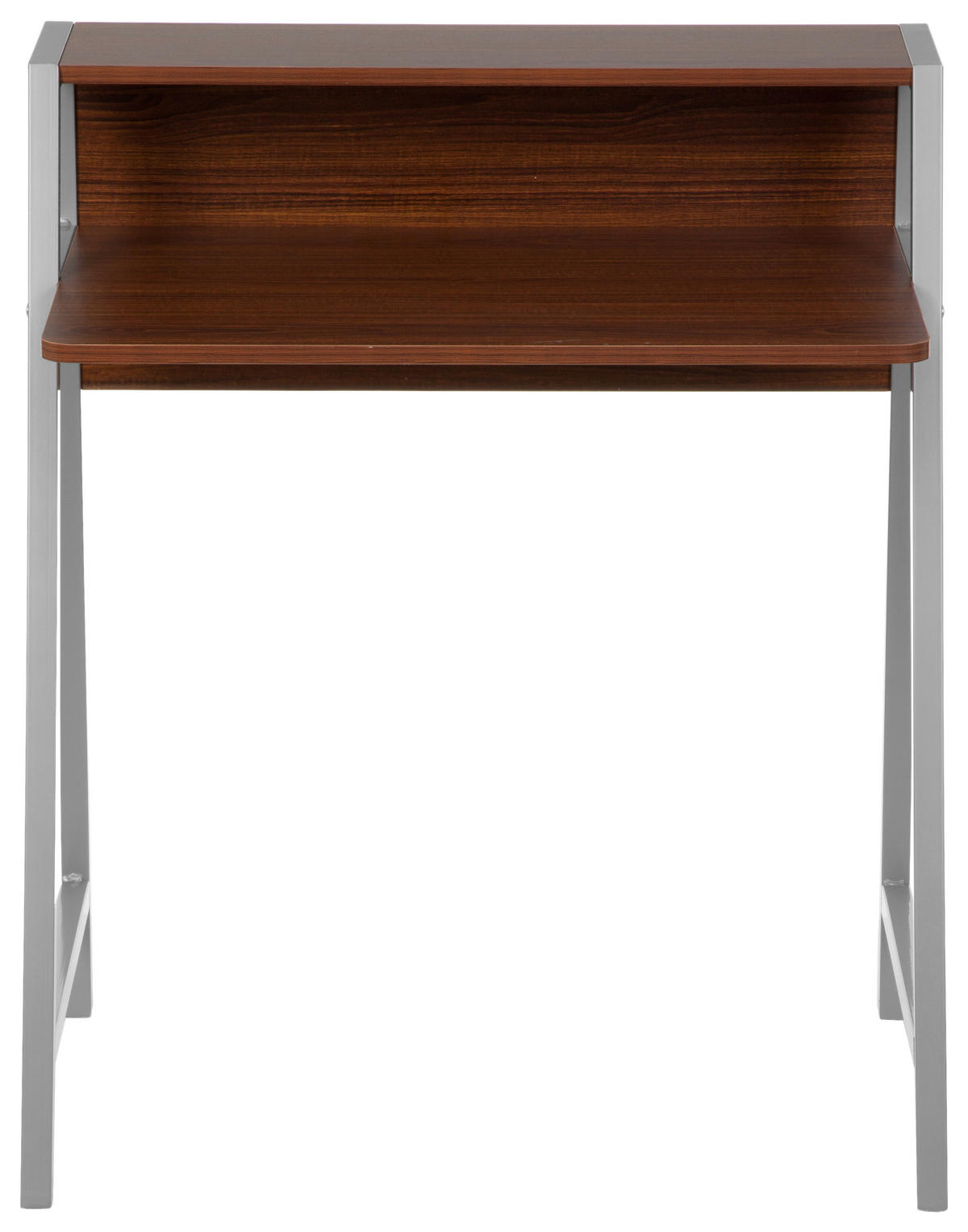 PSACÍ STŮL, barvy stříbra, barvy vlašských ořechů, 78/89/51 cm - barvy stříbra/barvy vlašských ořechů, Moderní, kov/kompozitní dřevo (78/89/51cm) - MID.YOU