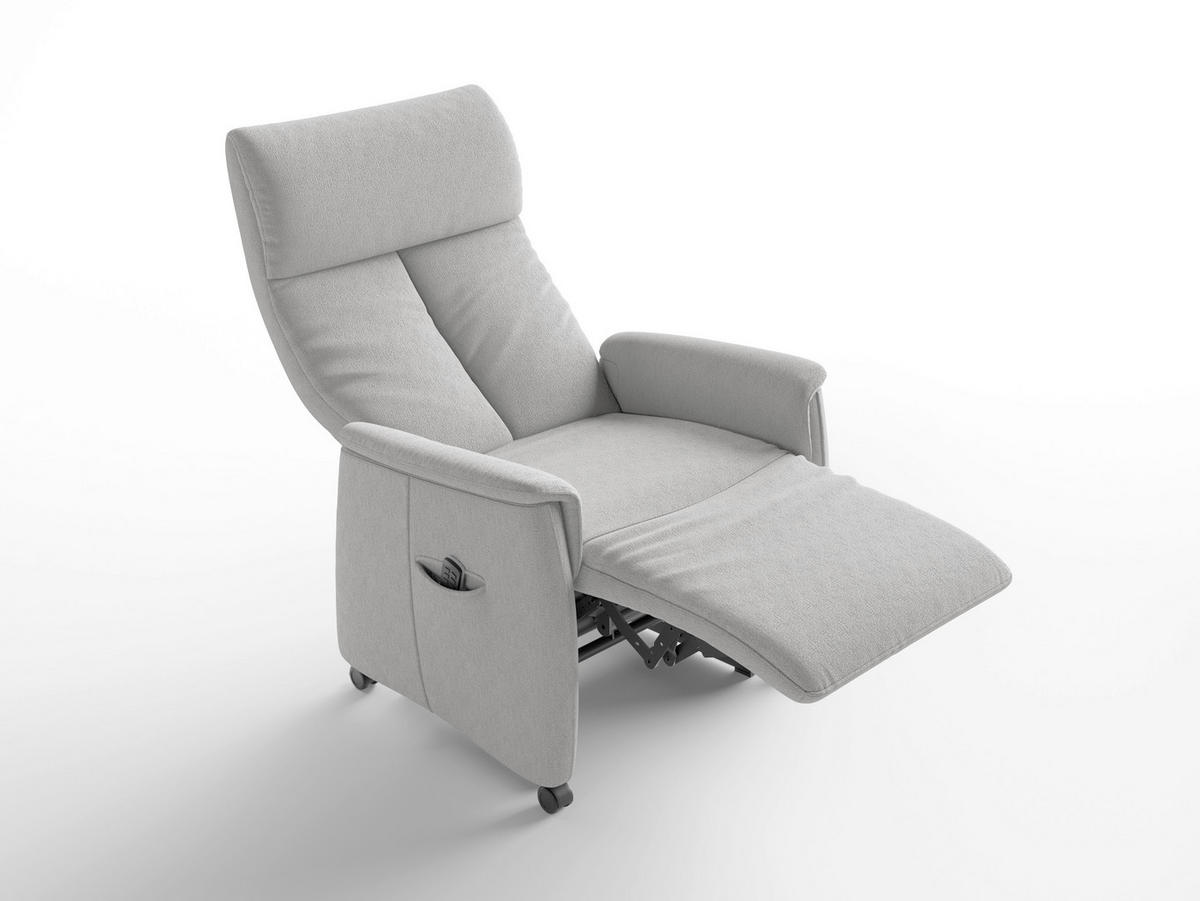 RELAXSESSEL Textil Silberfarben  - Silberfarben/Schwarz, Basics, Kunststoff/Textil (76/110/84cm) - Sit & More