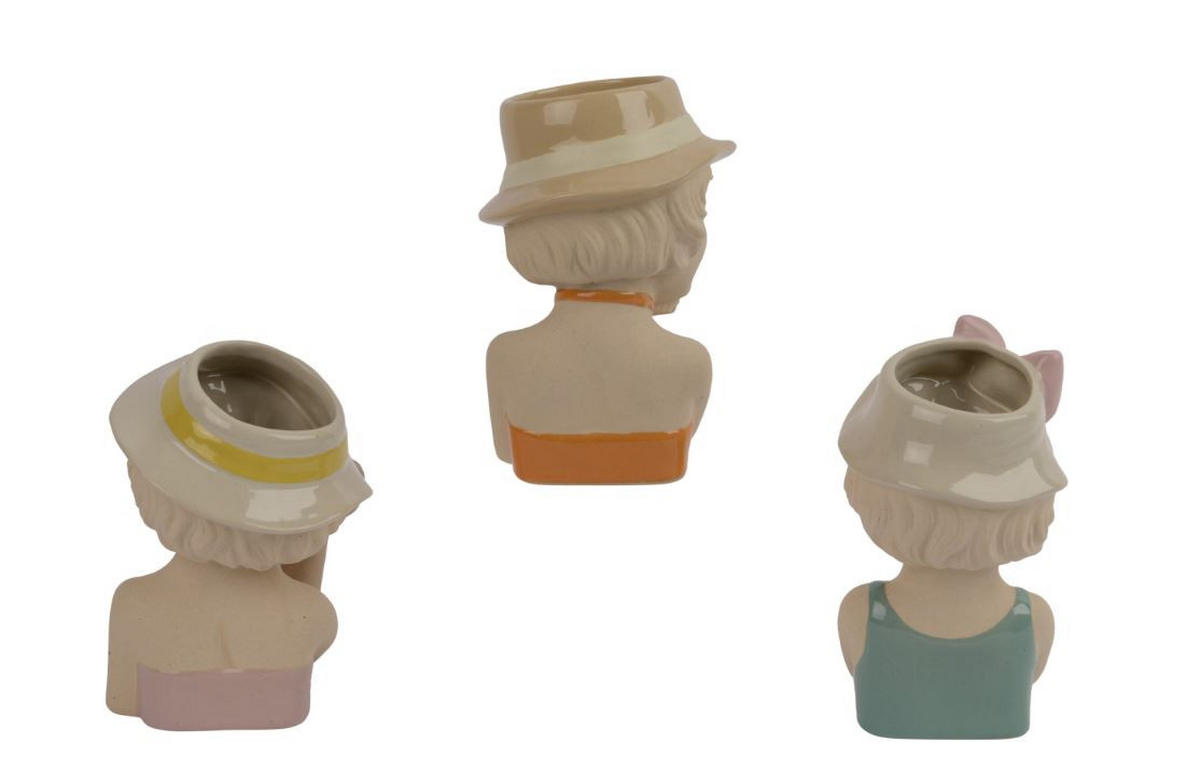 SAKSIJA ZA BILJE  keramika  - višebojna, Osnovno, keramika (11,1/10,5/15,5cm)