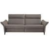 3-SITZER-SOFA in Echtleder Graubraun  - Anthrazit/Graubraun, Design, Leder/Metall (224/94/95cm) - Himolla
