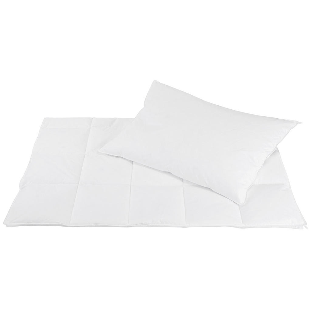 Sleeptex SOUPRAVA PŘIKRÝVKY A POLŠTÁŘE, peří, prachové peří, 140/200 cm - bílá