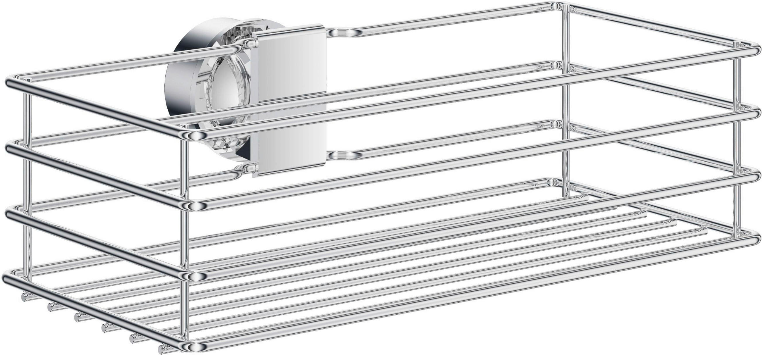 DUSCHKORB BESLAGSBODEN KÖRBE Chromfarben  - Chromfarben, Basics, Metall (25/7,2/12cm) - Smedbo