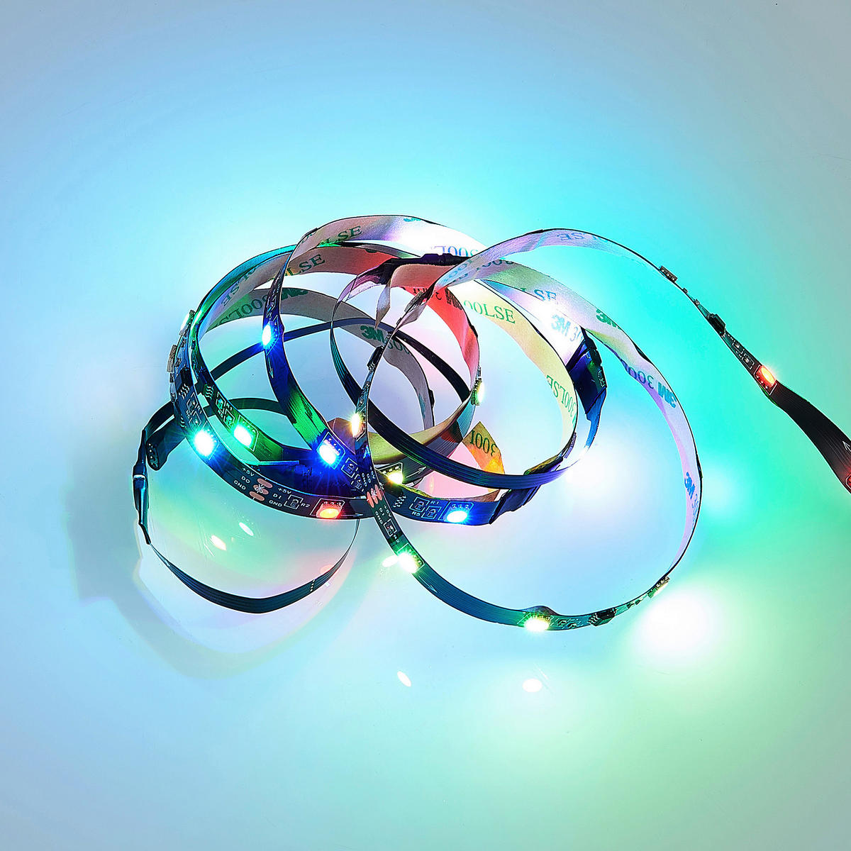 LED PÁSIK,  - čierna, Basics, plast (120/0,3/1,0cm)