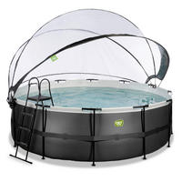 POOL-SET 427/122 cm  - Schwarz, KONVENTIONELL, Kunststoff (427/122cm) - EXIT Toys