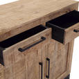 KOMMODE  in 90/85/40 cm  - Schwarz/Naturfarben, Design, Holz/Metall (90/85/40cm) - Landscape