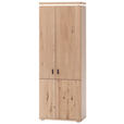 GARDEROBENSCHRANK  in 75/204/37 cm  - Eichefarben/Schwarz, Natur, Holz/Holzwerkstoff (75/204/37cm) - Linea Natura