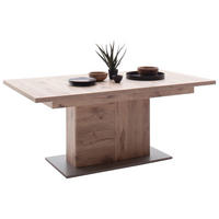AUSZIEHTISCH in Holzwerkstoff 180-280/100/77 cm  - Eiche dunkel/Anthrazit, Konventionell, Holzwerkstoff (180-280/100/77cm) - Cantus