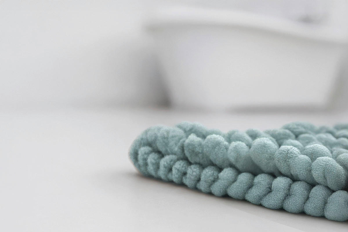 BADEMATTE Grün 60/100 cm  - Grün, Basics, Kunststoff/Textil (60/100cm) - Esposa