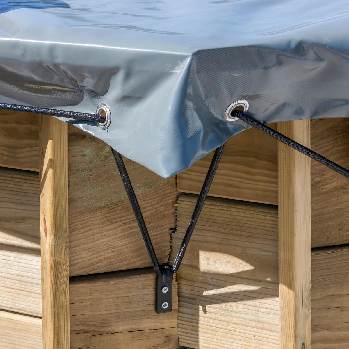 POOLABDECKPLANE 317/467 cm  - Grau, KONVENTIONELL, Kunststoff (317/467cm) - Gre
