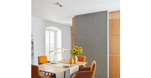 LED-HÄNGELEUCHTE 100 cm - Nickelfarben, Design, Kunststoff/Metall (100cm) - Ambiente