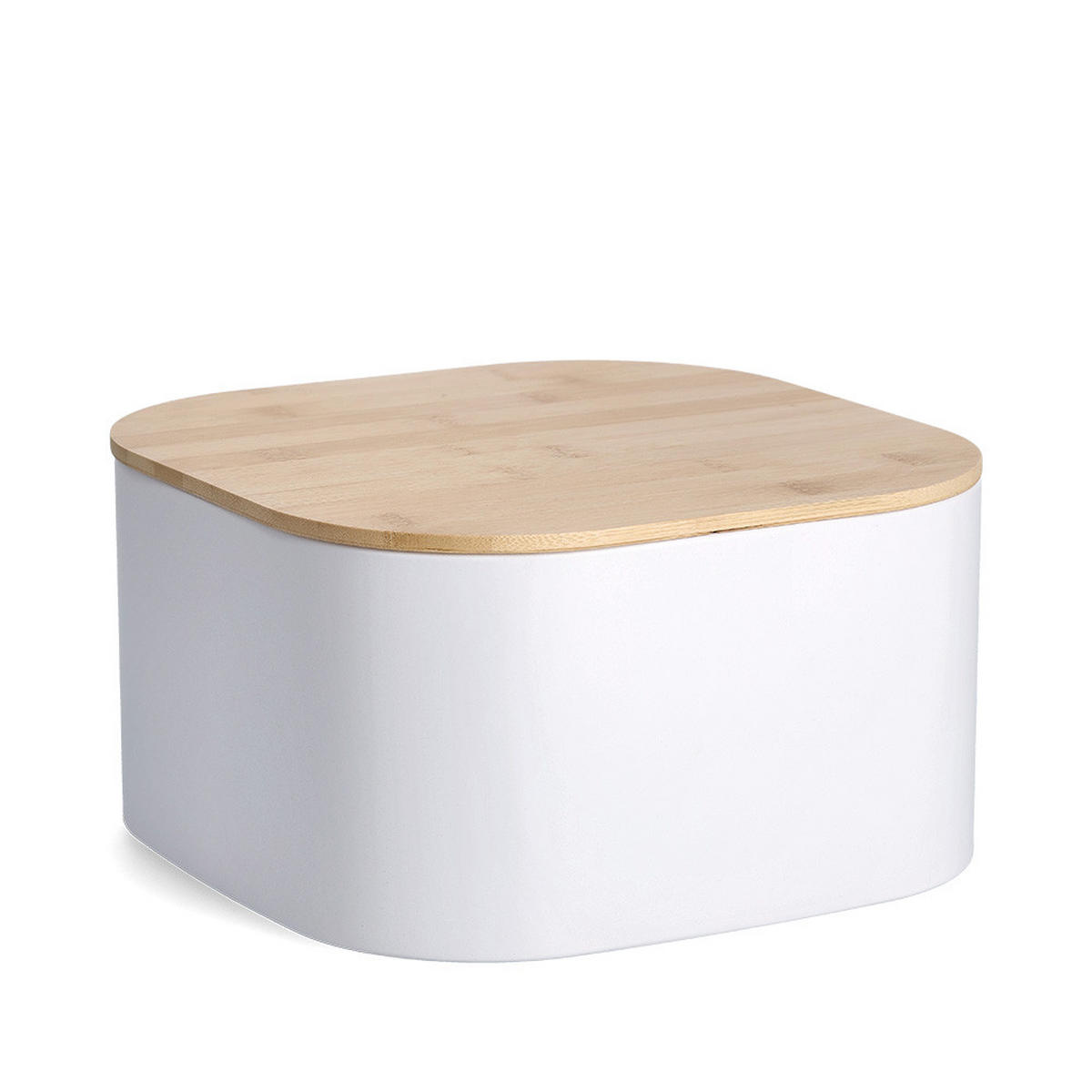 BROTKASTEN - Weiß, Basics, Holz/Metall (27/27/15cm) - Zeller Present