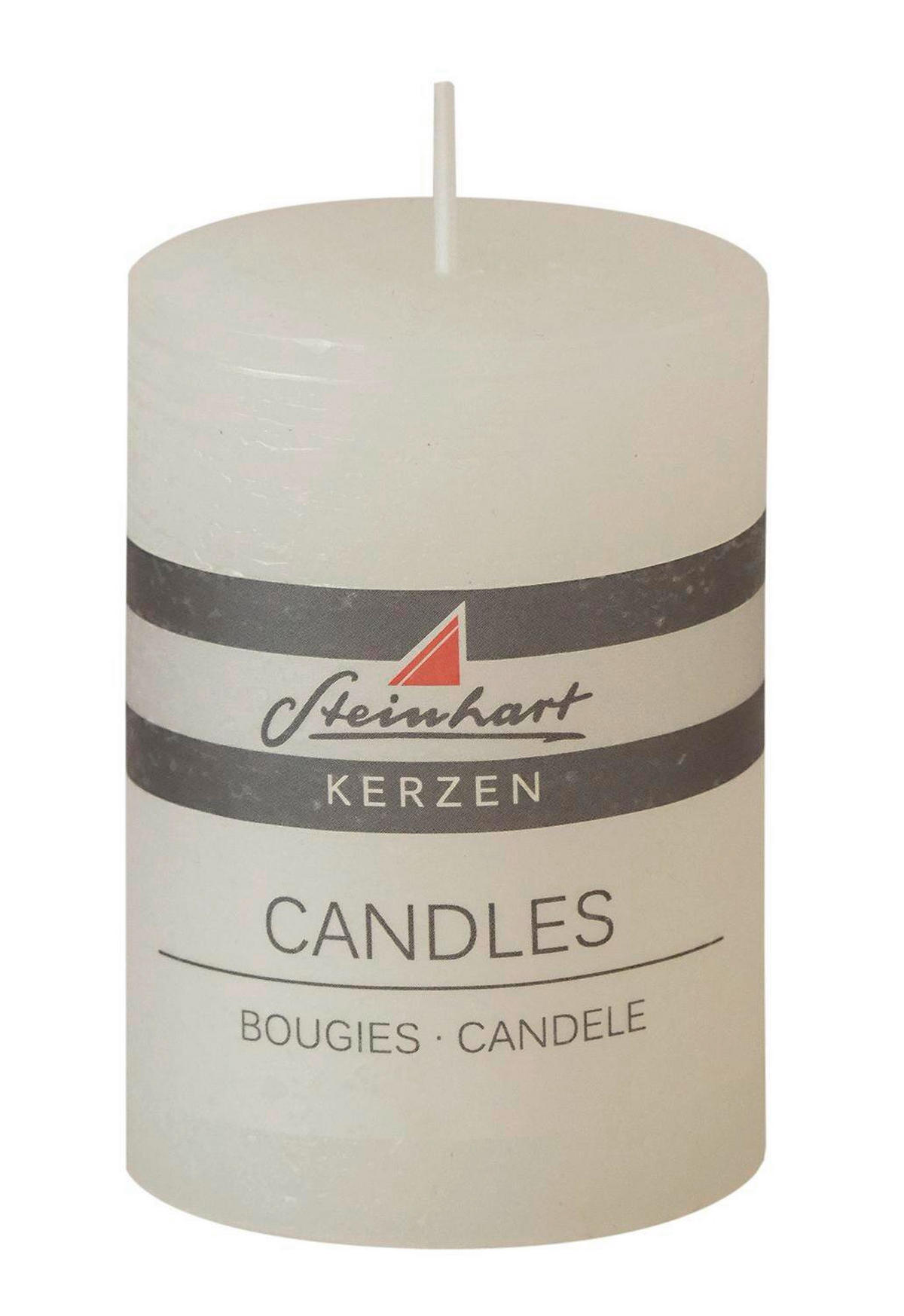 STUMPENKERZE  - Weiß, Basics (5,8/8cm) - Steinhart