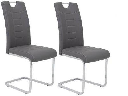 P & B Schwingstuhl-Set Grau 44x104x57.5 cm