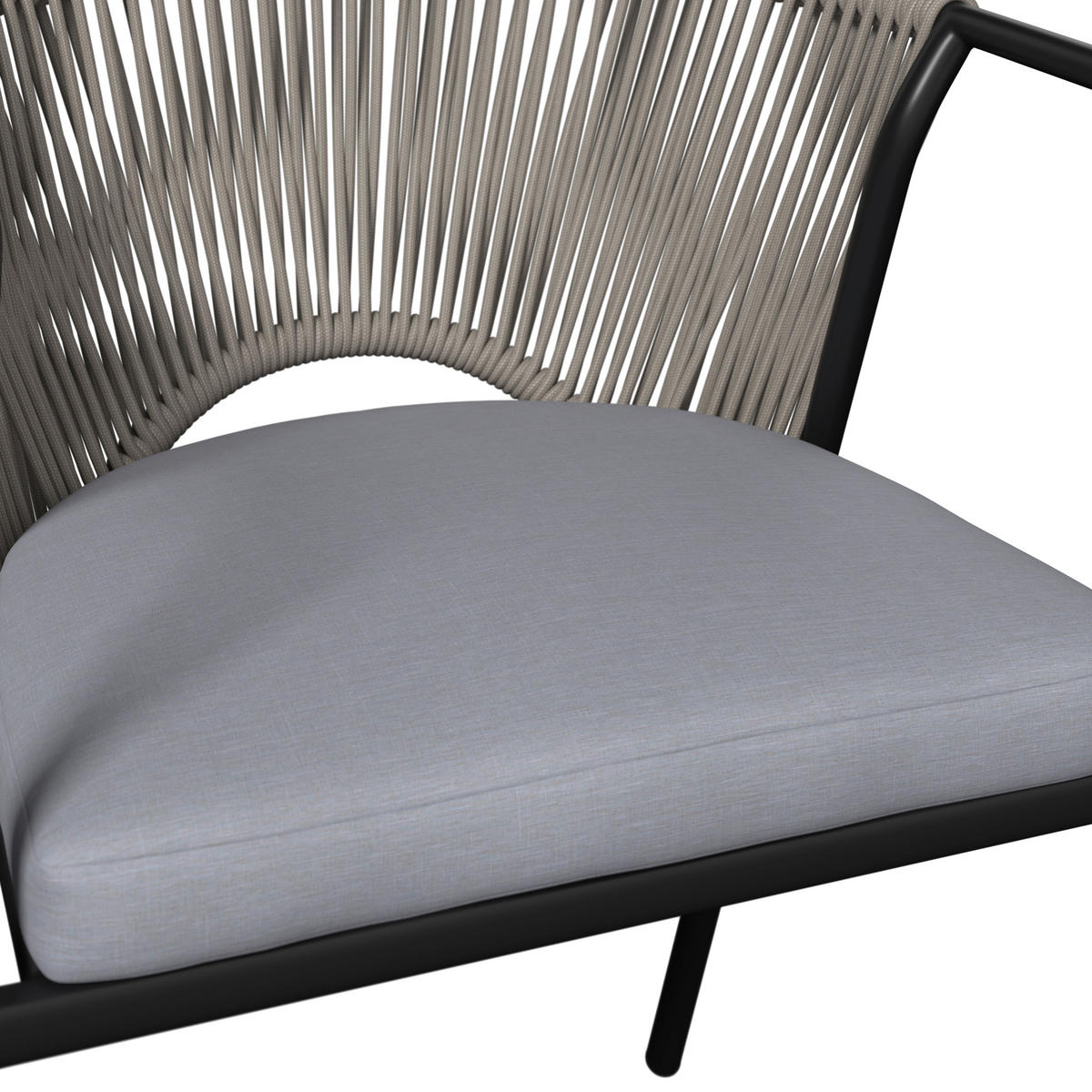 GARTENSTUHL Eisen Grau, Beige  - Beige/Grau, MODERN, Kunststoff/Textil (58/75/57cm) - Ambia Garden