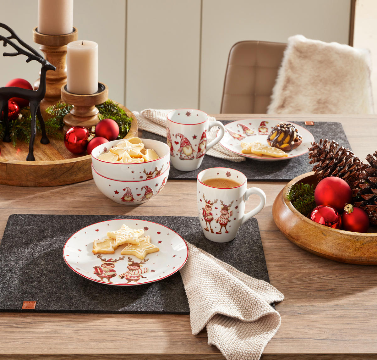 CANĂ PENTRU CAFEA 370 ml  - alb, Basics (370ml) - X-Mas