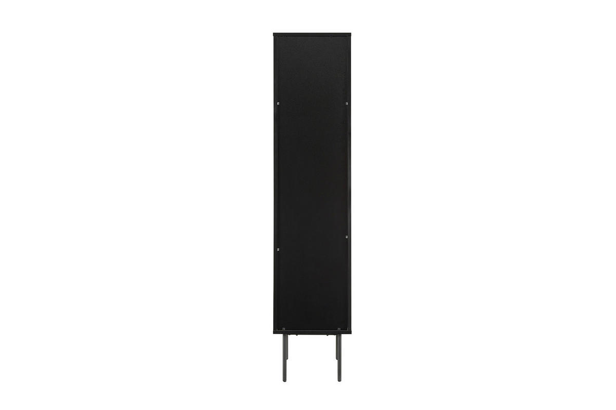 VITRINE  in furniert Eiche Schwarz, Eichefarben - Klar/Eichefarben, Design, Glas/Holz (40/179/43cm) - Livetastic