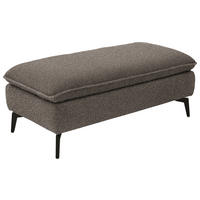 HOCKER in Textil Braun  - Schwarz/Braun, Design, Textil/Metall (130/46/65cm) - Valdera