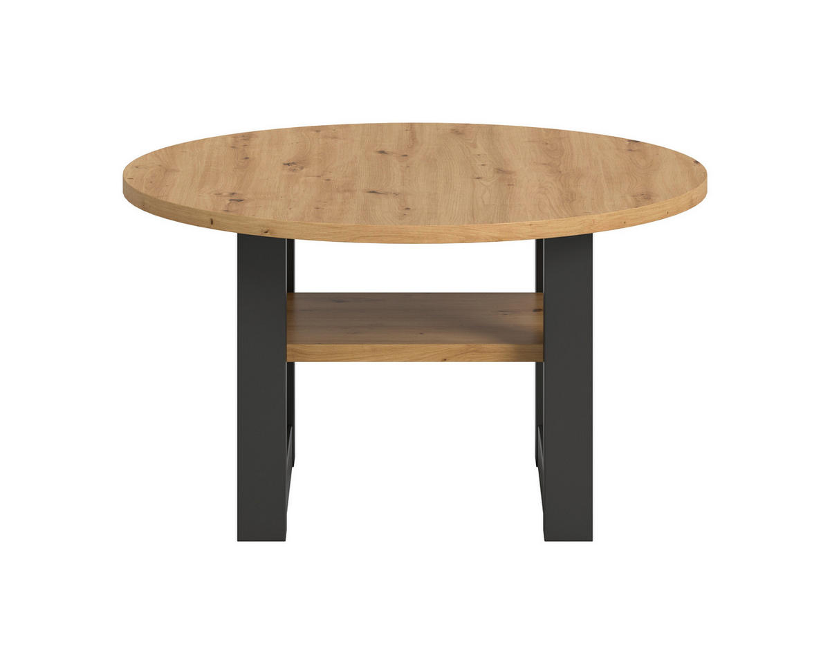 COUCHTISCH rund Eiche Artisan  - Eiche Artisan/Grau, Design, Holzwerkstoff (75/42/75cm) - Livetastic