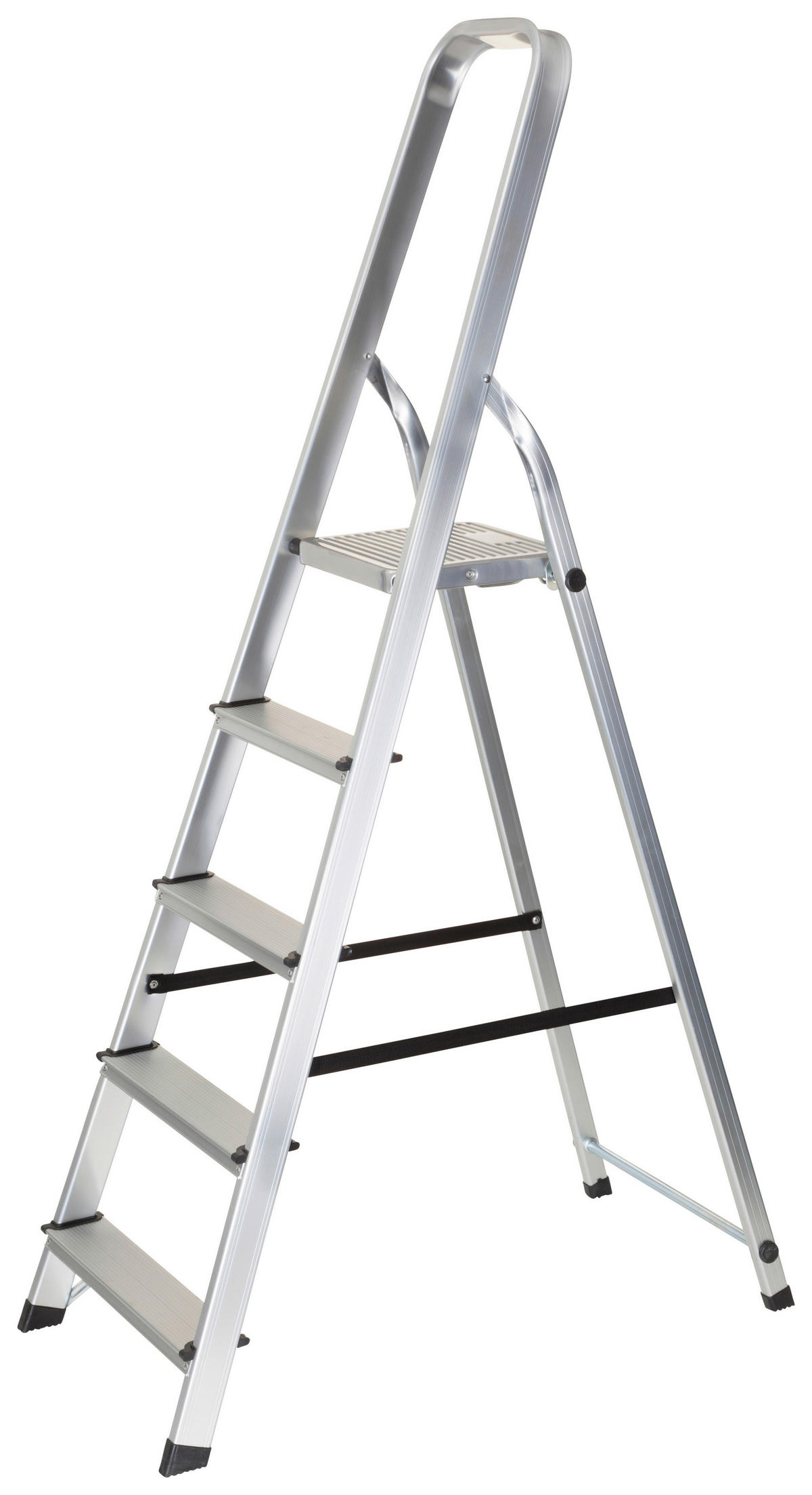 KLAPPTRITTLEITER - Alufarben, Basics, Metall (44/170/12cm) - MID.YOU