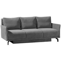 HÁROMÜLÉSES KANAPÉ fa, fém, textil sötétszürke  - fekete/sötétszürke, Modern, textil/fa (214/86/92cm) - Novel