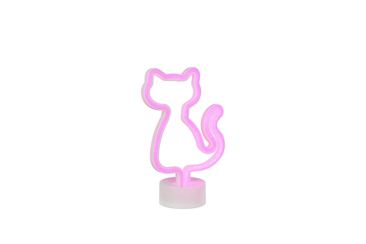 LED-TISCHLEUCHTE Cat 16/25/8,5 cm  - Weiß, LIFESTYLE, Kunststoff (16/25/8,5cm)