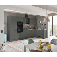 ECKKÜCHE 340/175 cm  in Graphitfarben  - Schwarz/Graphitfarben, Basics, Holzwerkstoff/Metall (340/175cm) - Carryhome