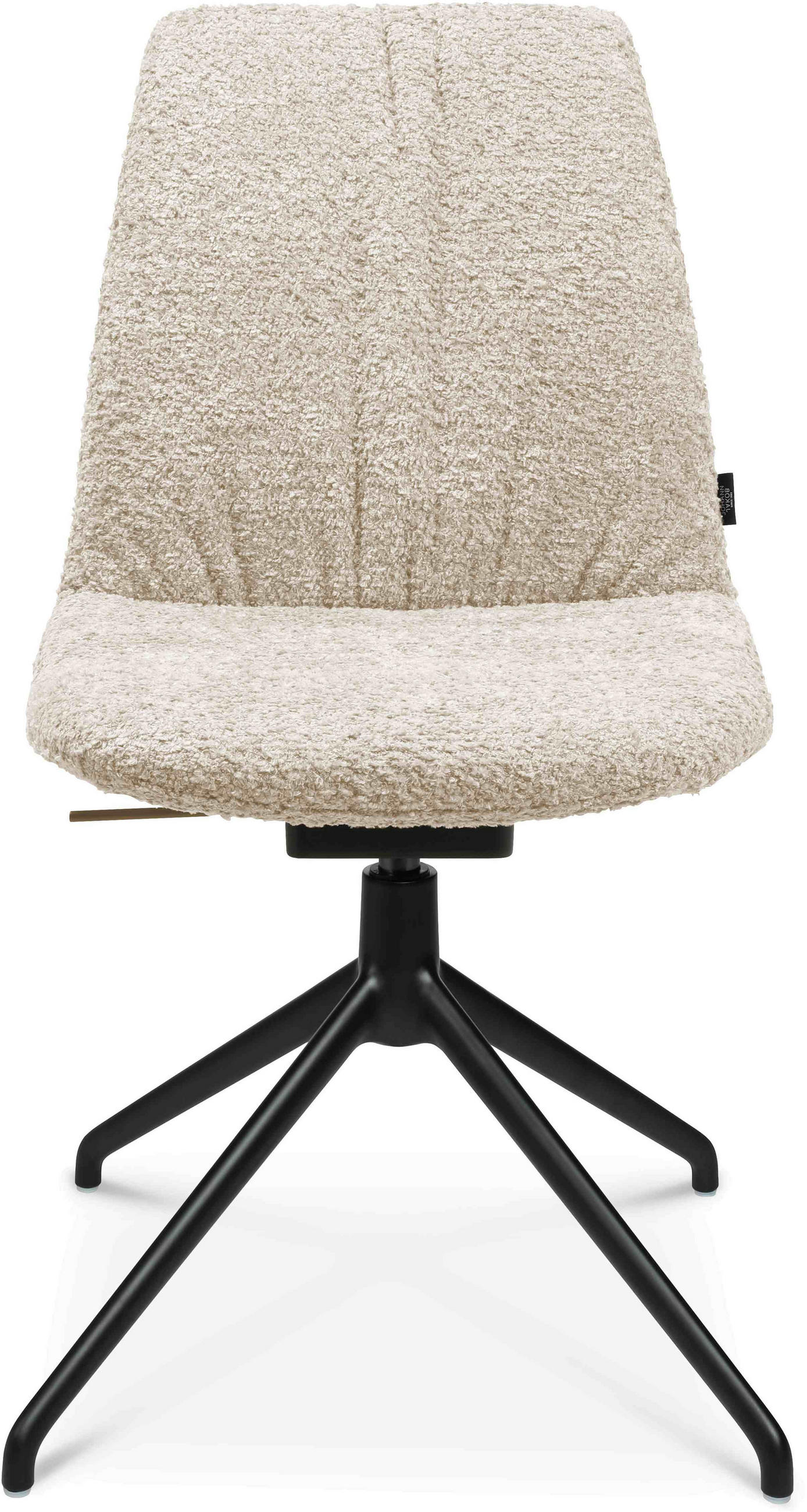 STUHL Bouclé Creme, Schwarz  - Creme/Schwarz, Design, Textil/Metall (46/81,5-84,5/55cm) - Johann Jakob