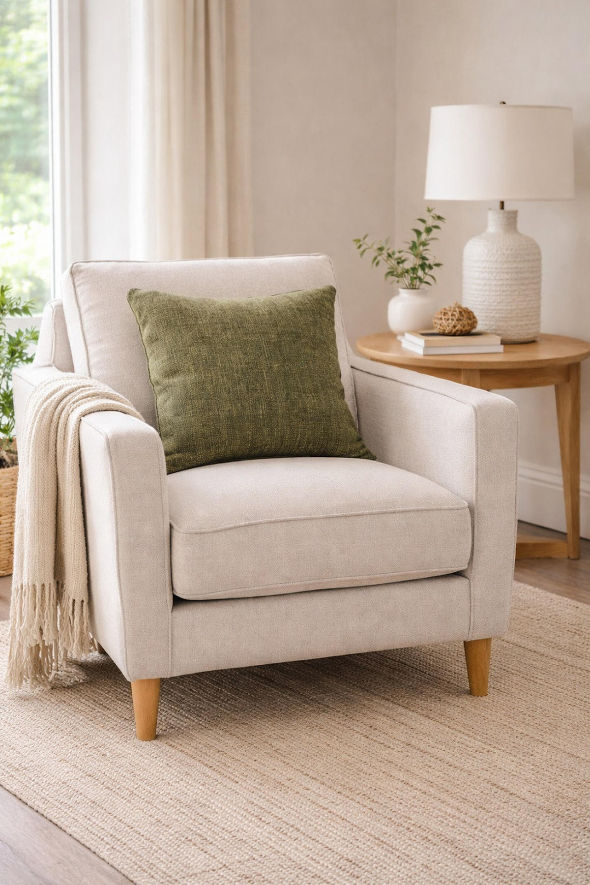 UKRASNI JASTUČIĆ   BERTA  - zelena, Basics, tekstil (45/45/10cm)