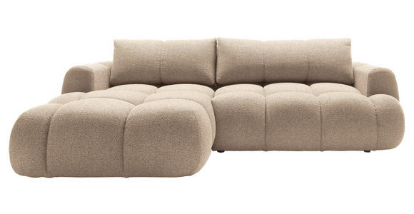 ECKSOFA Hellbraun Struktur  - Hellbraun/Schwarz, KONVENTIONELL, Kunststoff/Textil (172/272cm) - Carryhome