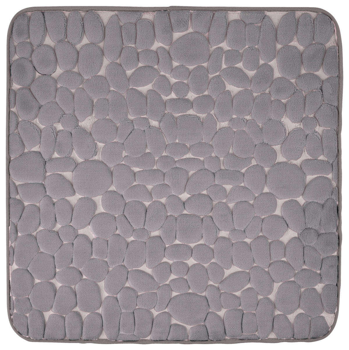 BADEMATTE Anthrazit 60/60 cm  - Anthrazit, Trend, Kunststoff/Textil (60/60cm) - Esposa