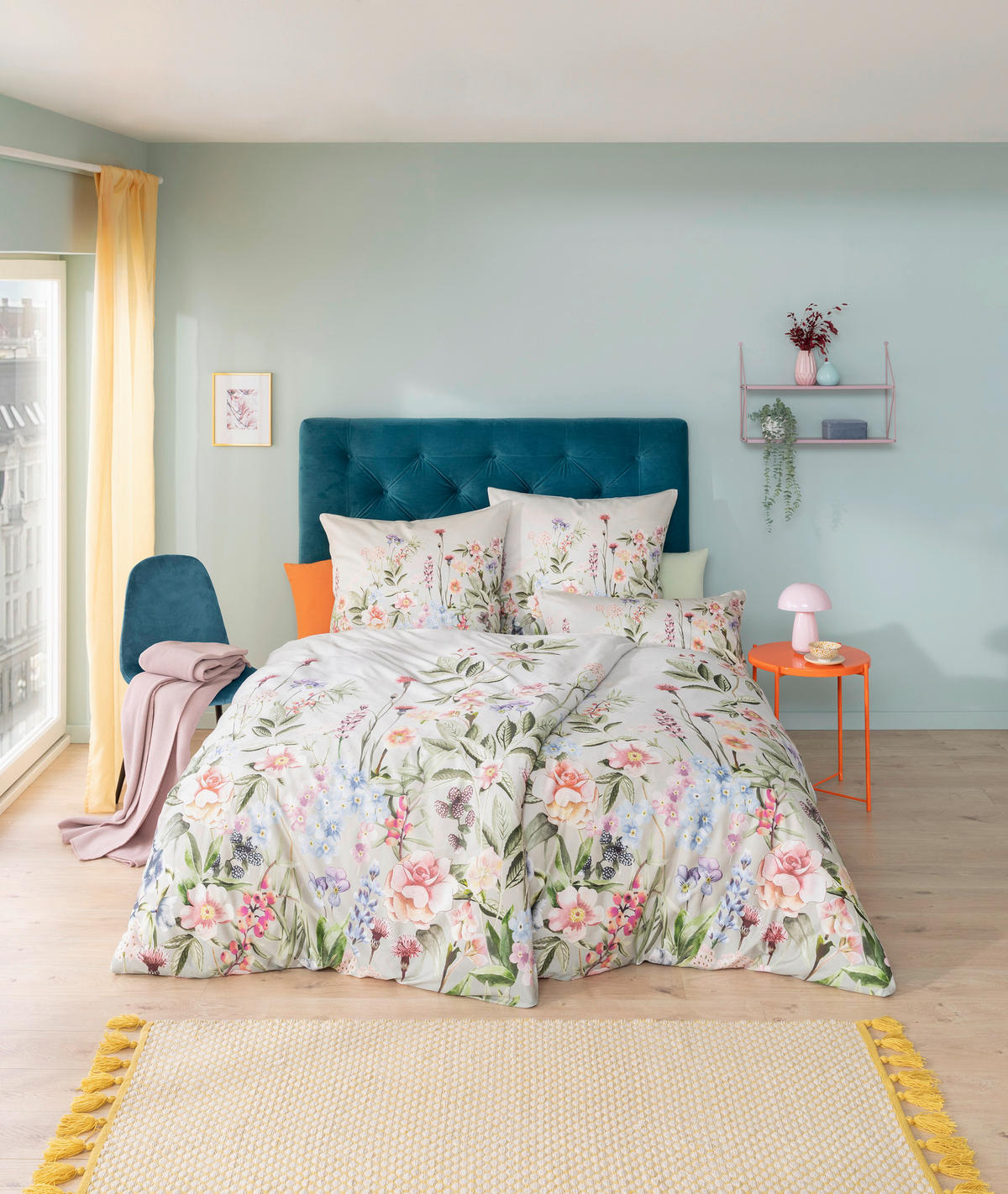 BETTWÄSCHE Impulse Makosatin 155/220 cm  - Grün, Design, Textil (155/220cm) - Estella