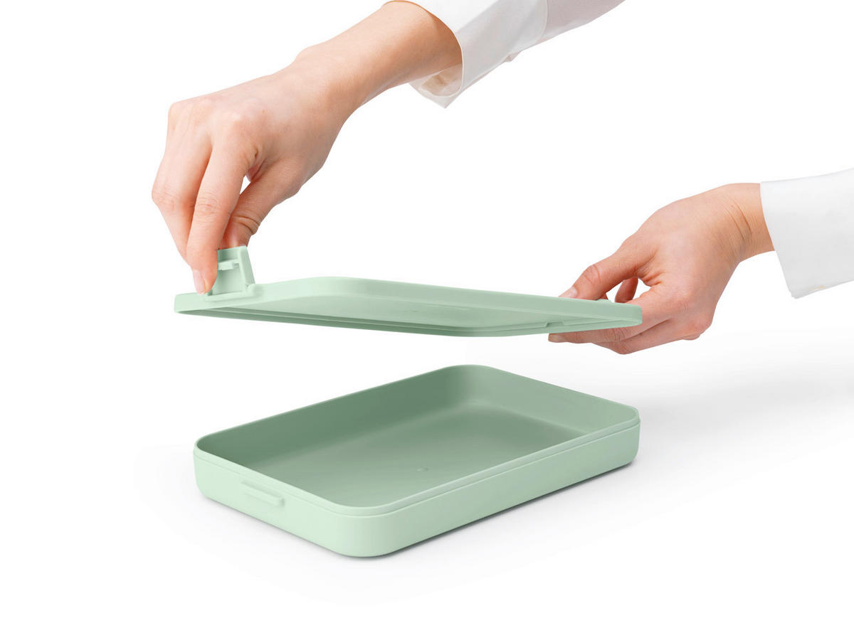 KRABIČKA NA OBĚD  - zelená, Basics, plast (25.5/3.7/16.6cm) - Brabantia