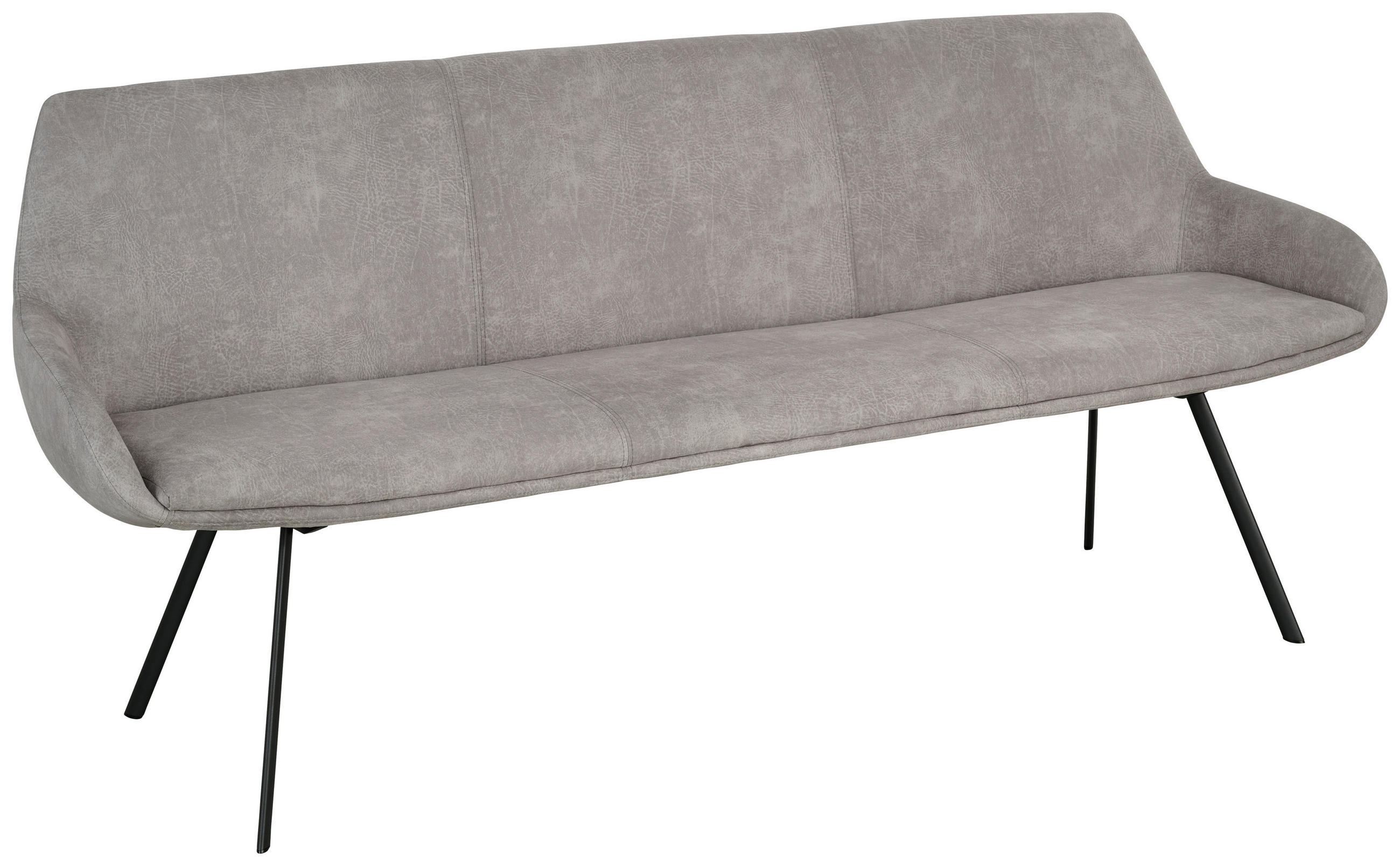 SITZBANK 200/85/63 cm  in Anthrazit, Grau  - Anthrazit/Grau, Design, Textil/Metall (200/85/63cm) - Schöner Wohnen