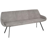 SITZBANK 200/85/63 cm  in Anthrazit, Grau  - Anthrazit/Grau, Design, Textil/Metall (200/85/63cm) - Schöner Wohnen